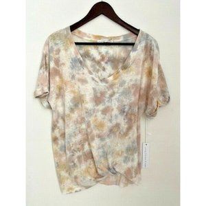 Young Fabulous & Broke YFB Knotted Linen Sweater Top ( M )